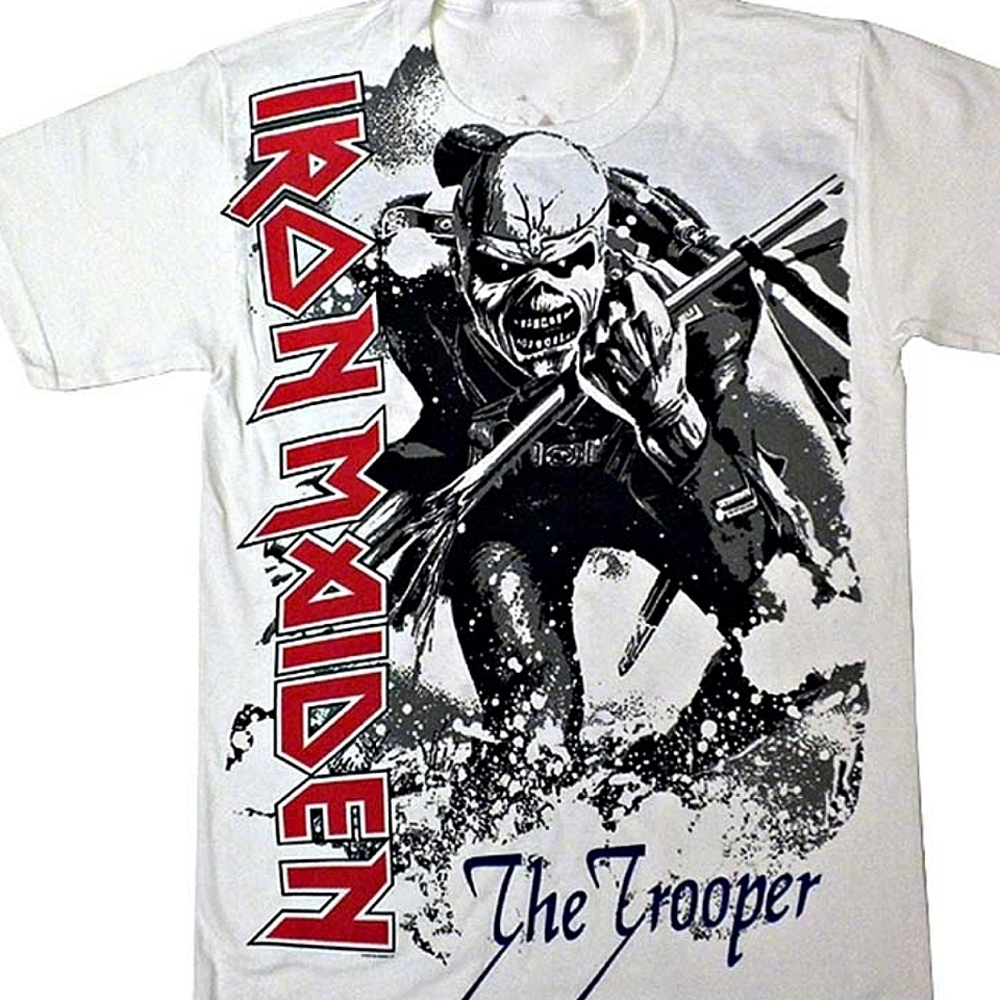 Iron Maiden The Trooper Large Print Splatter Shirt